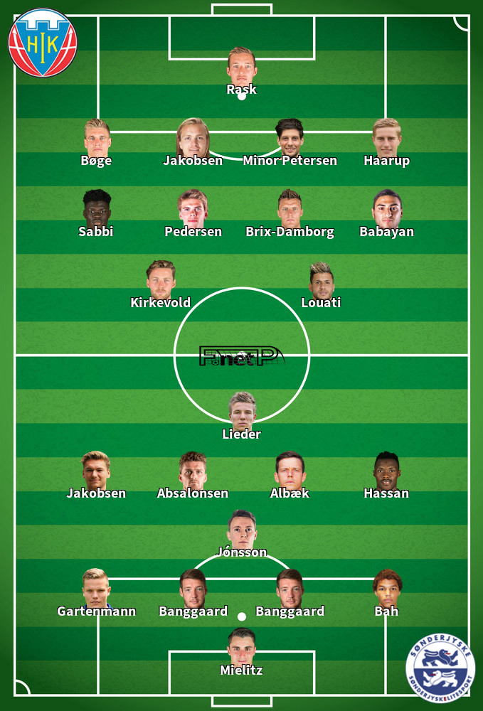 SønderjyskE v Hobro IK Predicted Lineups 16-02-2020