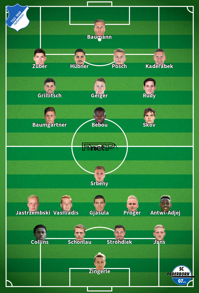 Paderborn v Hoffenheim Composition d'équipe probable 23-05-2020
