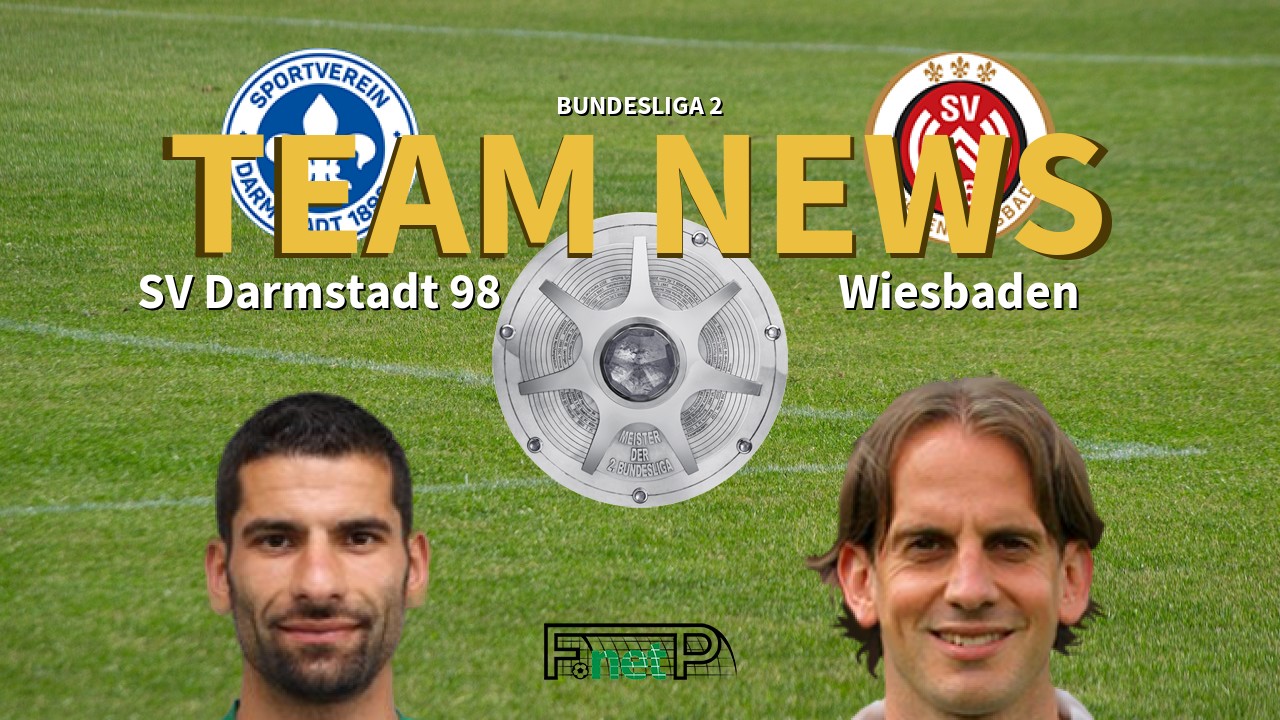 Bundesliga 2 News: Darmstadt vs Wehen Wiesbaden Confirmed Line-ups