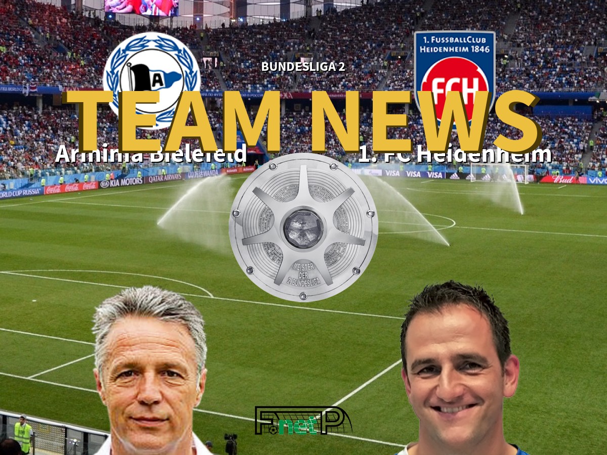 Bundesliga 2 News Arminia Bielefeld Vs Heidenheim Confirmed Line Ups