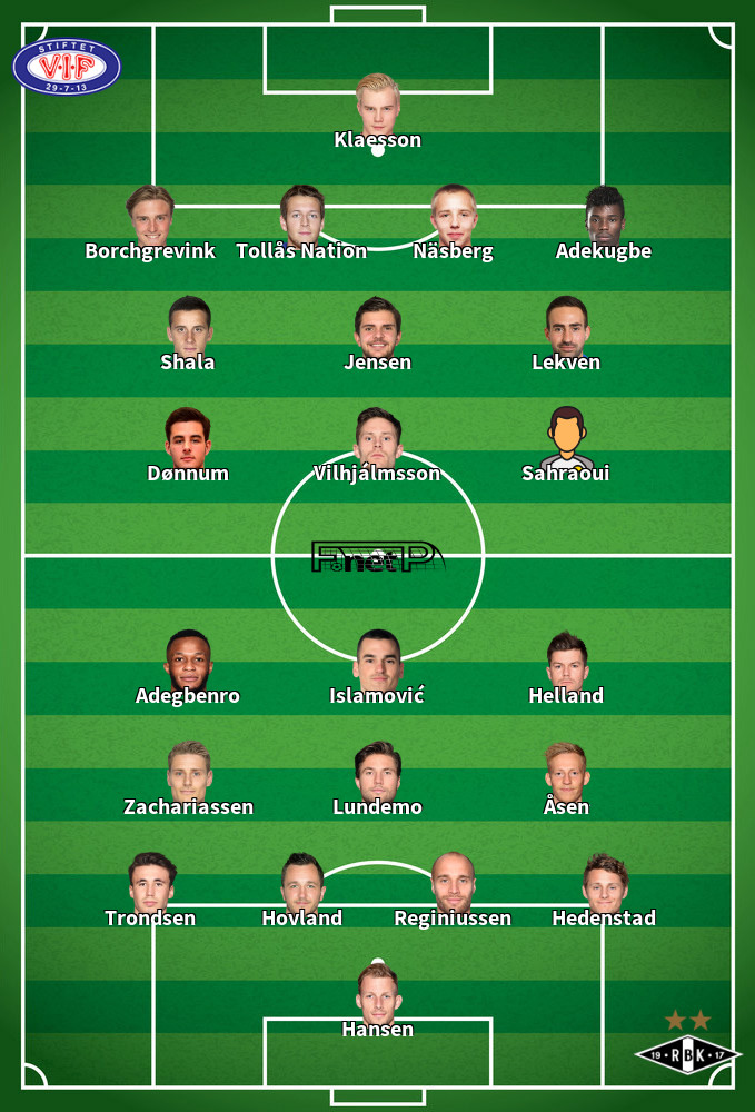 Rosenborg BK v Vålerenga Predicted Lineups 01-07-2020