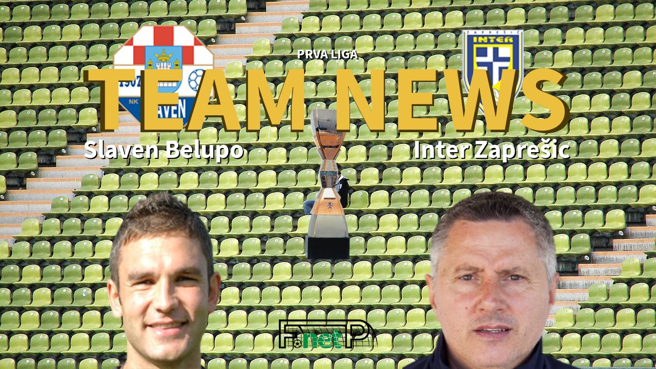 Prva Liga News: Slaven Belupo vs Inter Zaprešic Confirmed Line-ups