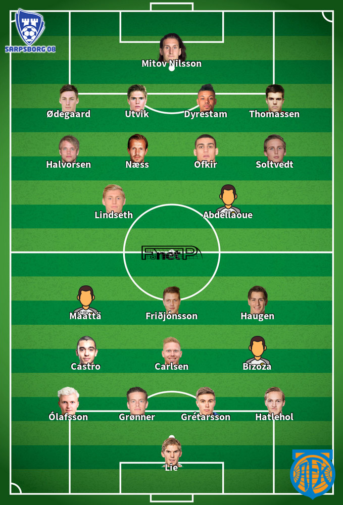 Aalesunds FK v Sarpsborg 08 Predicted Lineups 13-09-2020
