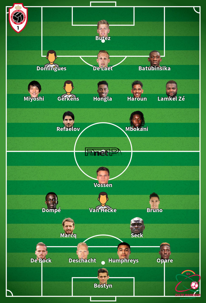 SV Zulte Waregem v Antwerp Predicted Lineups 18-10-2020