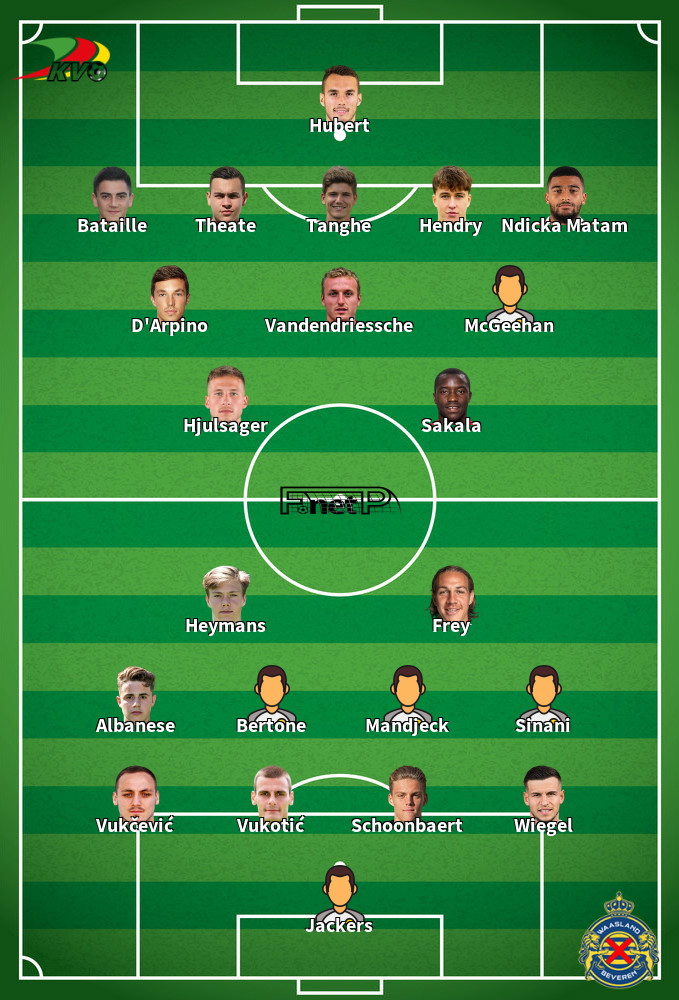 Waasland-Beveren v Oostende Predicted Lineups 19-10-2020