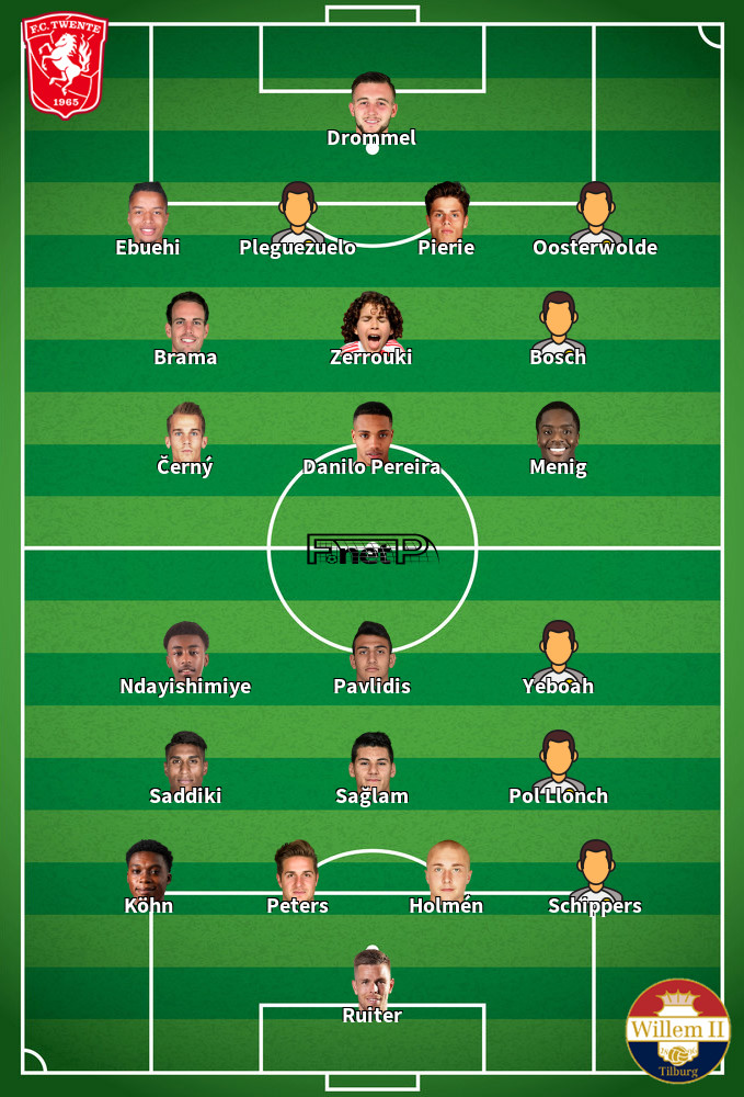 Willem II v FC Twente Predicted Lineups 17-10-2020