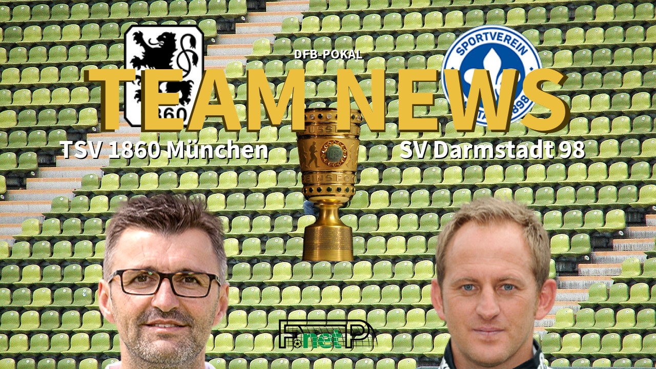 DFB-Pokal News: 1860 Munich vs Darmstadt Confirmed Line-ups